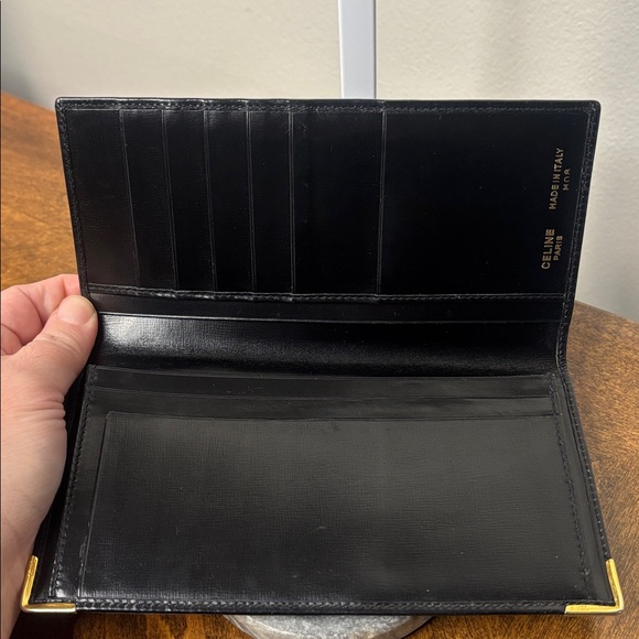 Celine Black Leather long wallet - Picture 5 of 12
